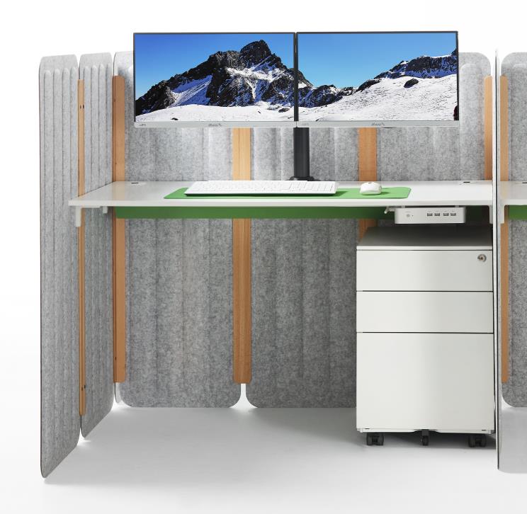 PET-WS-01P Office Furniture Desk Workstation Of PET Acoustic Screen