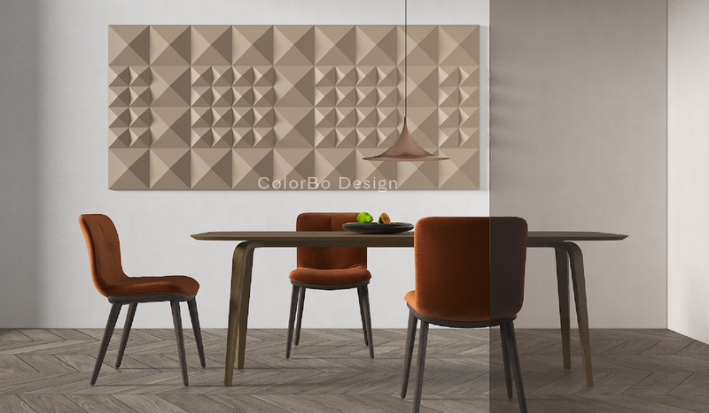 PET-H-032Y Eco-friendly PET Acoustic Panels Soundproof 3D Polyester Acoustic Panel Decorative Acoustic Panel