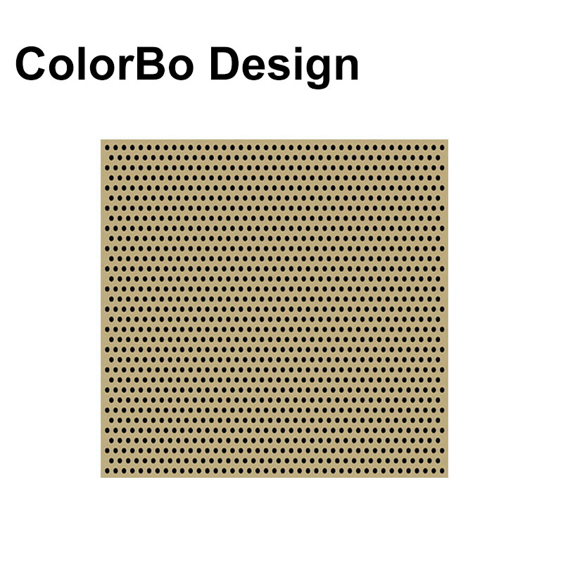 Fireproof Eco-Friendly PET Backing Decorative Perforated Acoustic Panels