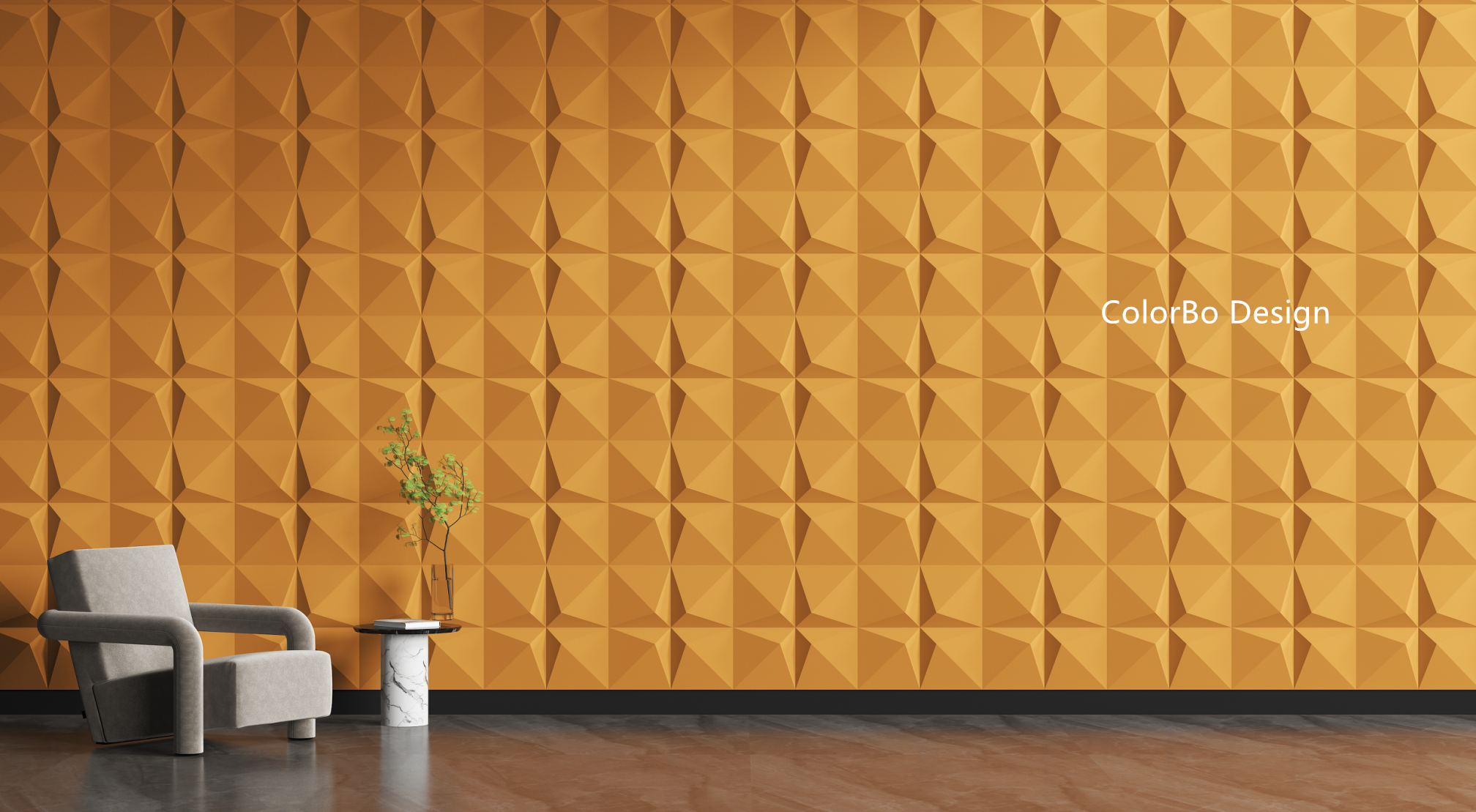 PET-B-043Y Polyester Fiber Acoustic Panels PET Acoustic 3D Wall Panel For Office And Studio