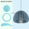 PD-2407-Y05L Uniquely Fan-shaped Modern Ceiling Art Deco Lamp