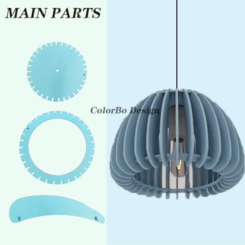 PD-2407-Y05L Uniquely Fan-shaped Modern Ceiling Art Deco Lamp
