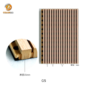 Sound Proofing Material Grooved Wooden Panel for Home Decoration