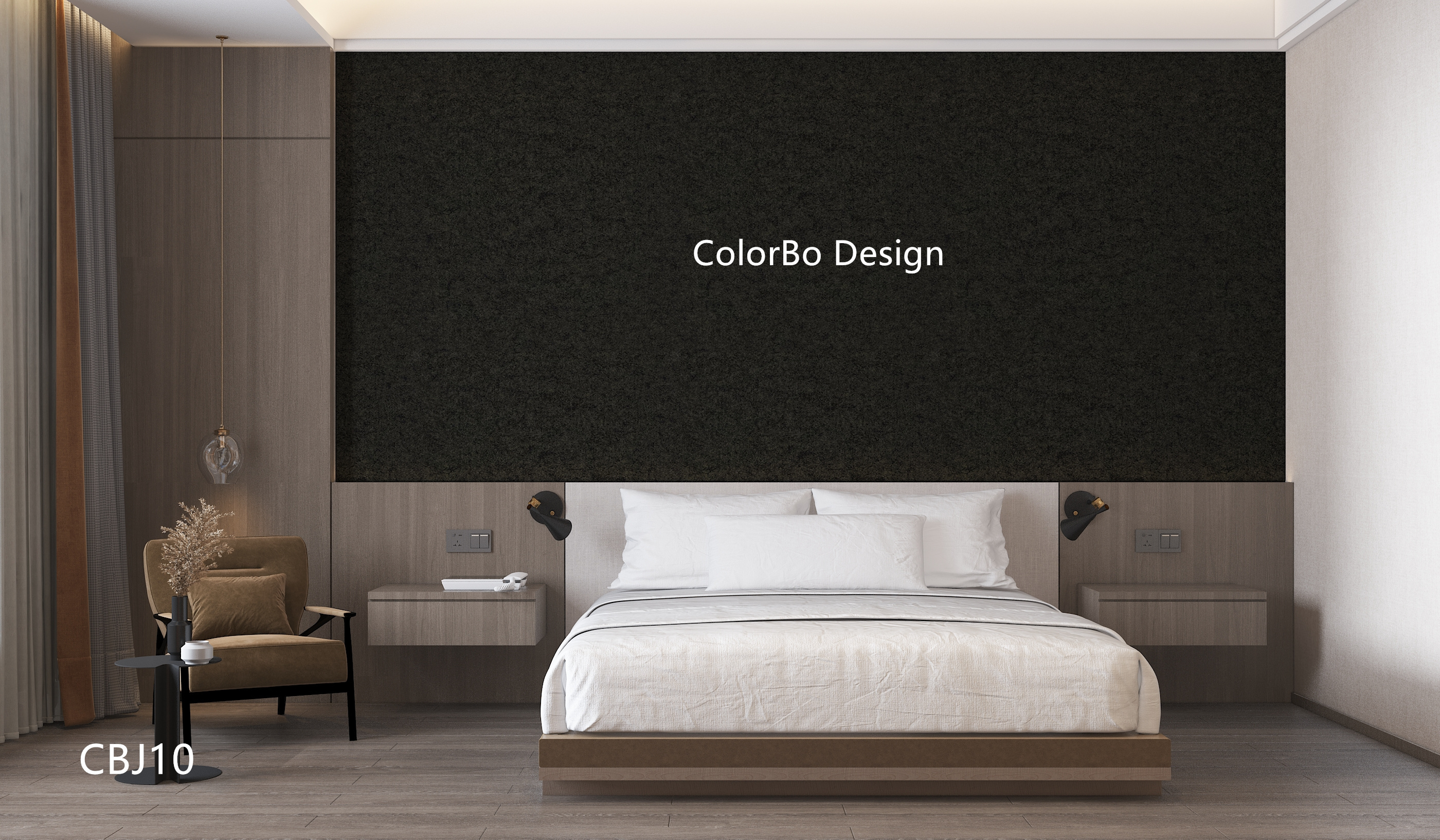 CBJ10 Polyester Fiber Sound Absorption and Fireproof Plain Panel For Wall Decor