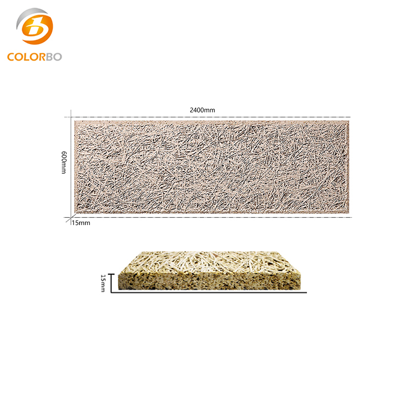 Primary Surface 2400*600mm Wood Wool Acoustic Panel