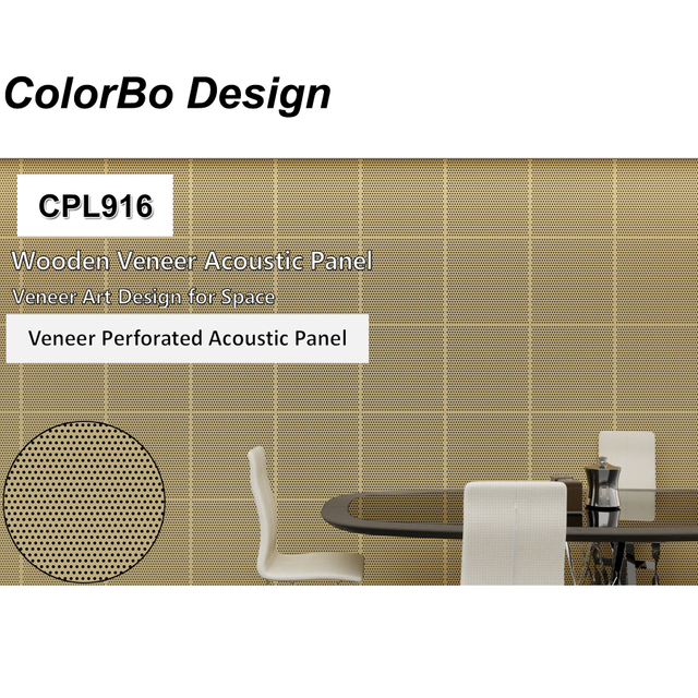 Fireproof Eco-Friendly PET Backing Decorative Perforated Acoustic Panels