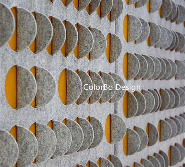 PET Emboss Sound Absorption Acoustic Wall Covering Panels