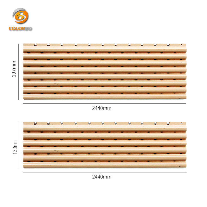 Interior Decoration MDF Wooden Soundproof Grooved Acoustic Wall Panel