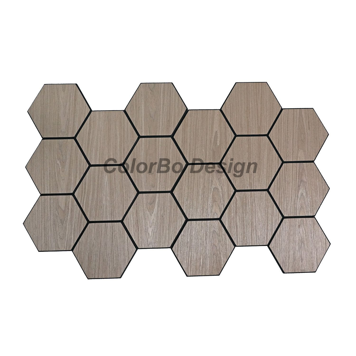 Stylish Hexagonal Wood Panels for Effective Sound Absorption