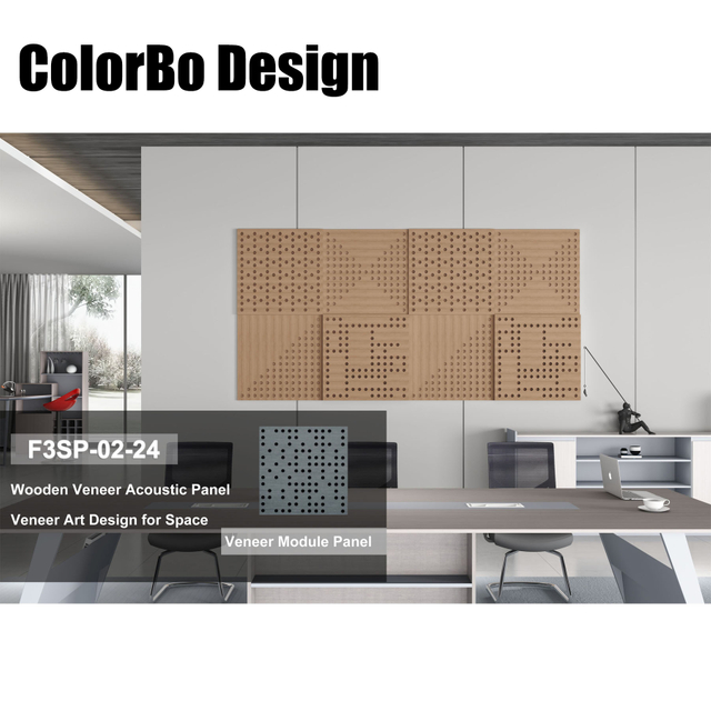 Interior Timber Wall Panelling Decor Wooden Perforated Acoustic Panel