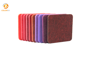 Red Eco-friendly Acoustic Material Panel in Red Color