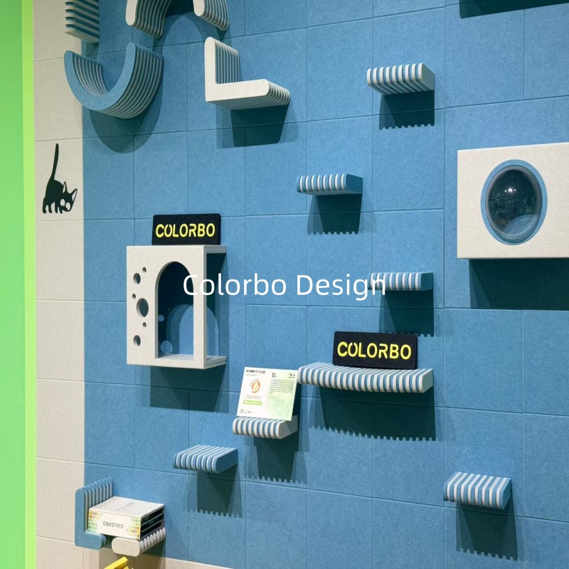 Eco-friendly Felt Cat Tree Scratch-Resistant Non-Toxic All-Season Indoor 20 Lbs Capacity Per Platform