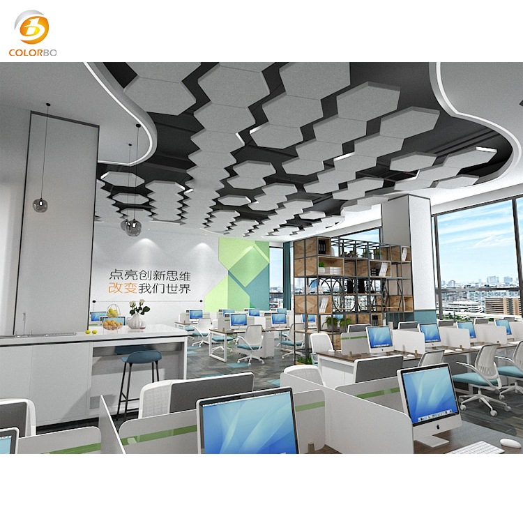 2022 New Design 3D Wall & Deco Acoustic Polyester Ceiling Panel