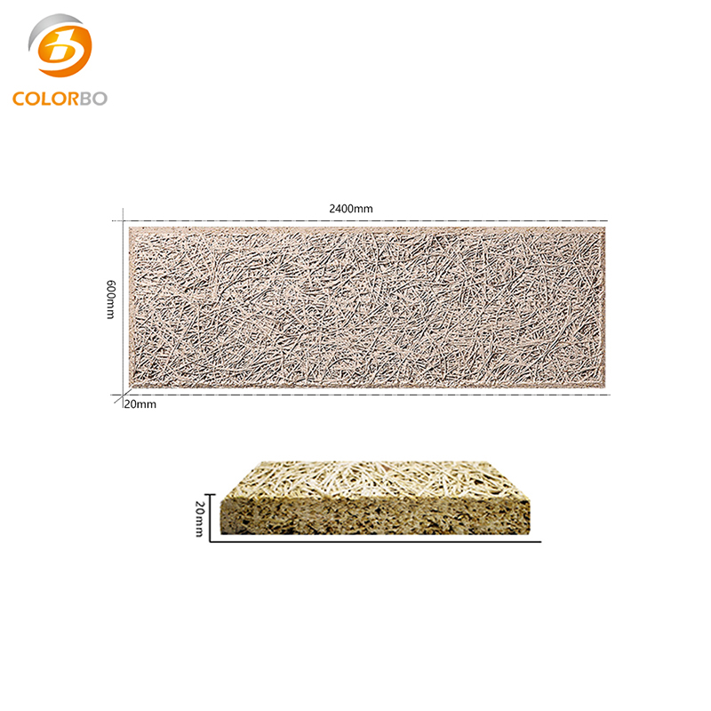 Wood Wool Sound Absorption Fireproof Panel for Ceiling Decor