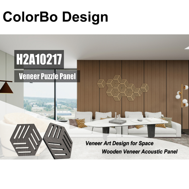 Multifunctional Hexagonal Eco - friendly PET Polyester Sound - absorbing Wood Panel