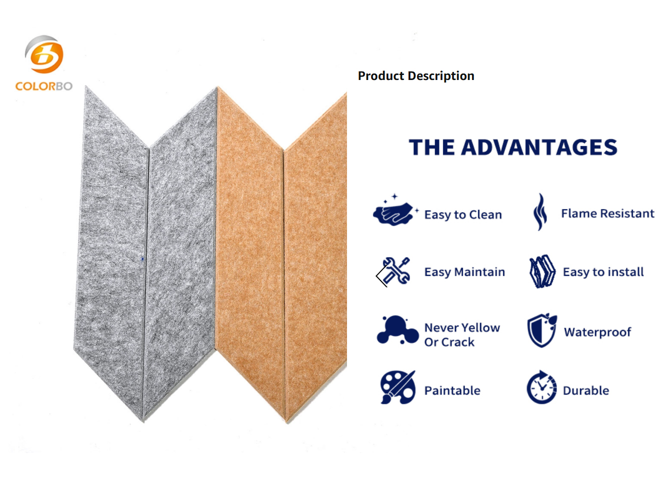 PET-QPL-S08 Diamond Shape Decorative Wall Panels for The Interior 