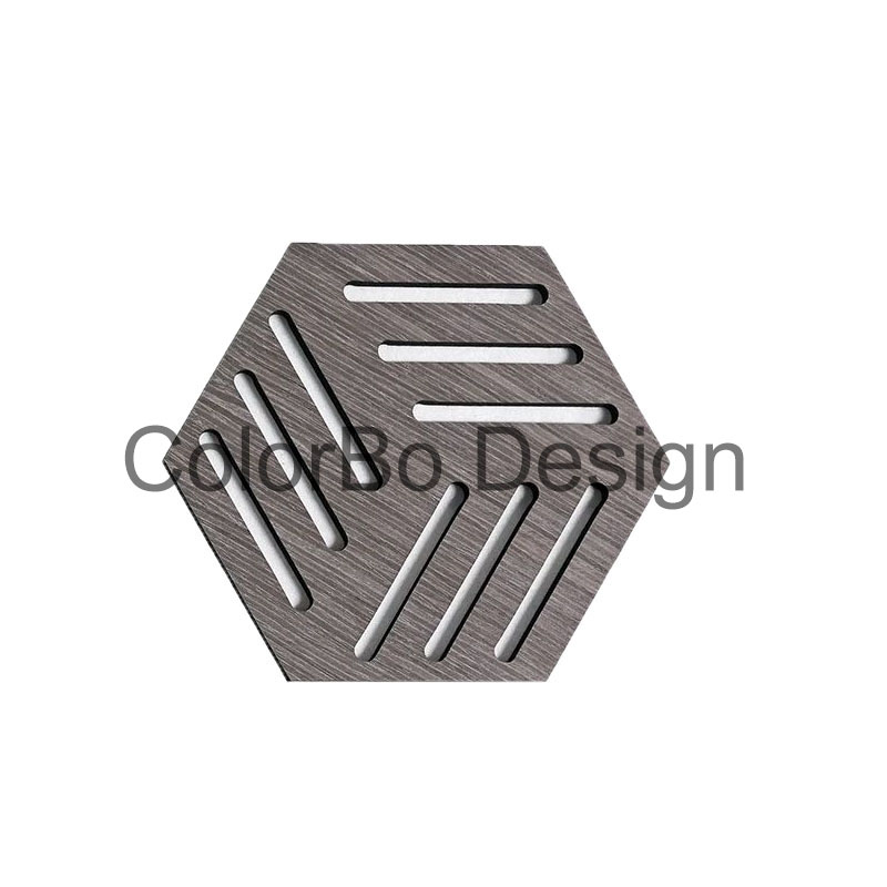 Multifunctional Hexagonal Eco - friendly PET Polyester Sound - absorbing Wood Panel