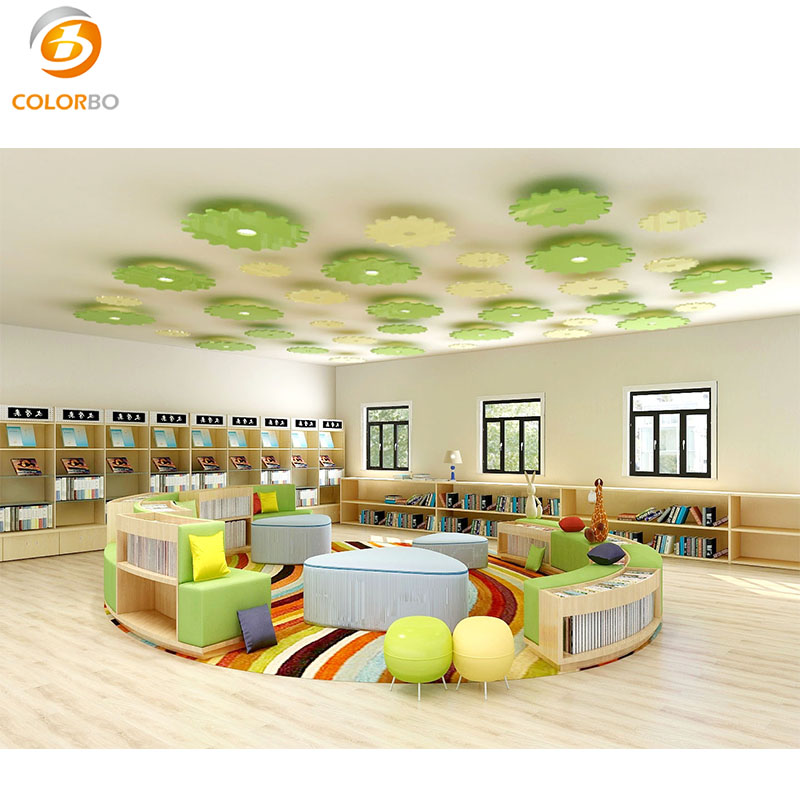 Acoustic Suspension Hanging System Glasswool Sound Absorption Ceiling Panel