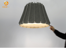 PET-LPD-009L Felt LampShade Easy Installation New Design Use PET Acoustic Panels