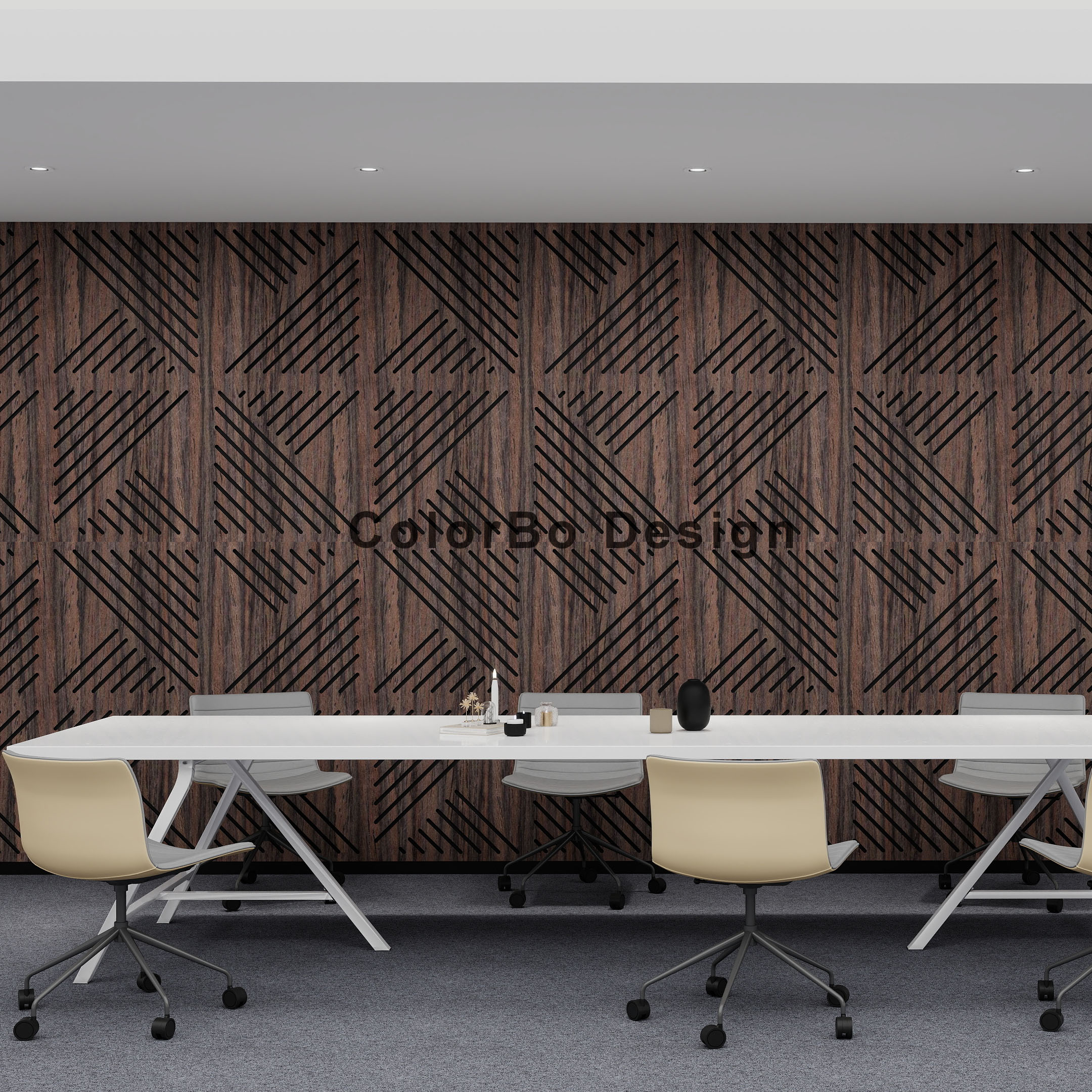 Acoustic Wood Panels with Decorative Veneer for Enhanced Sound Control