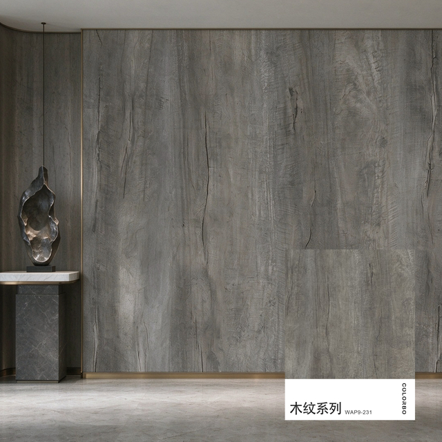 100% Polyester Wood Grain Board Recyclable Artistic Interior Wall Decor