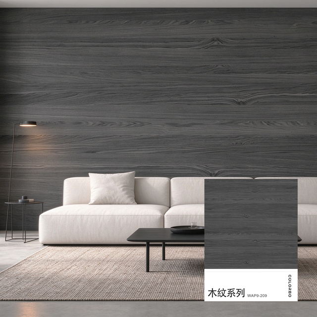 Recycled PET Wood Grain Panel Eco Friendly Interior Decoration