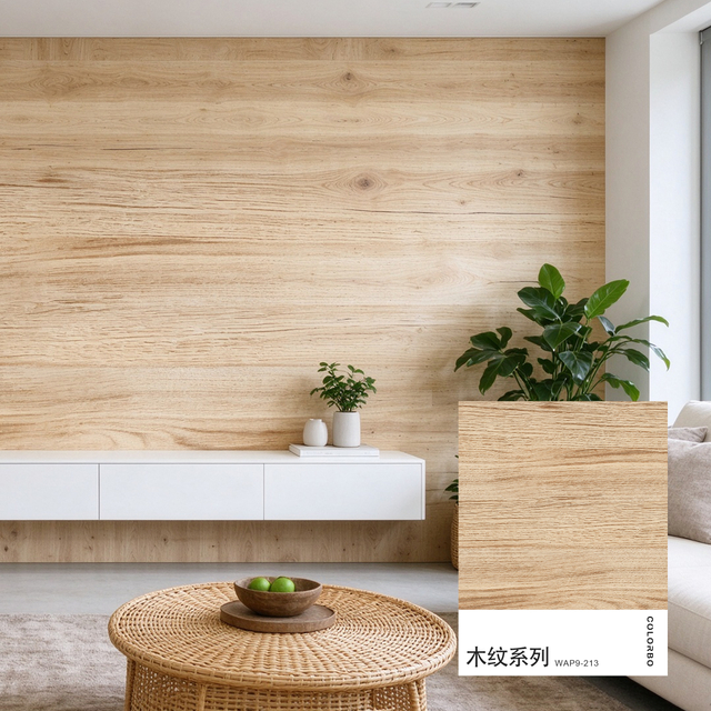 Art Series Polyester Board Wood Grain Printed PET Wall Decor